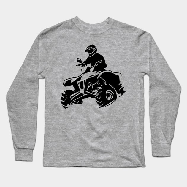 Offroad Quad Bike ATV Long Sleeve T-Shirt by KayBee Gift Shop